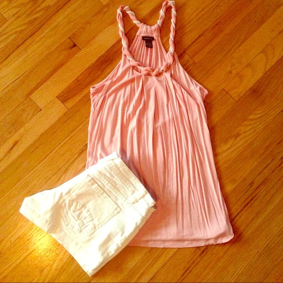 SOLD ❌ Pink Flowy Top with Pearls embellished top