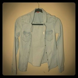 H&M Jean Button-up Shirt