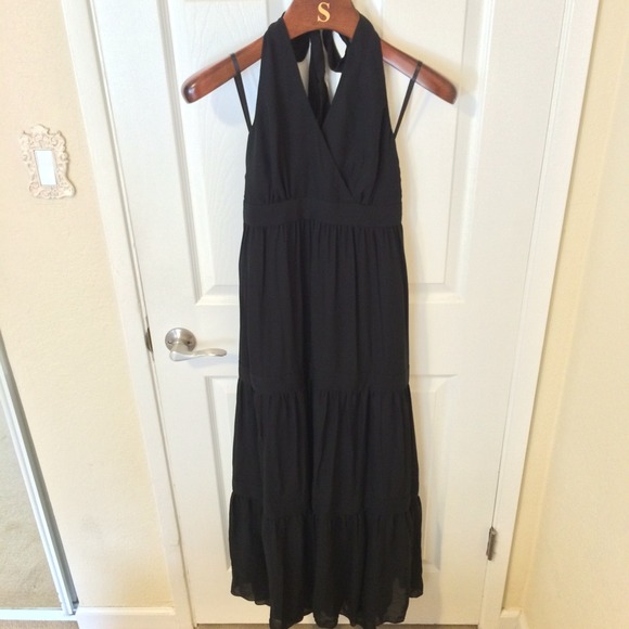 Talbots 💯 Silk Halter Maxi Dress
