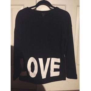F21 LOVE HATE Sweater