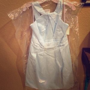 David's Bridal Capri Y Neck Dress