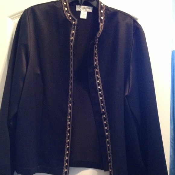Jackets & Coats Black Satin Evening Jacket Poshmark