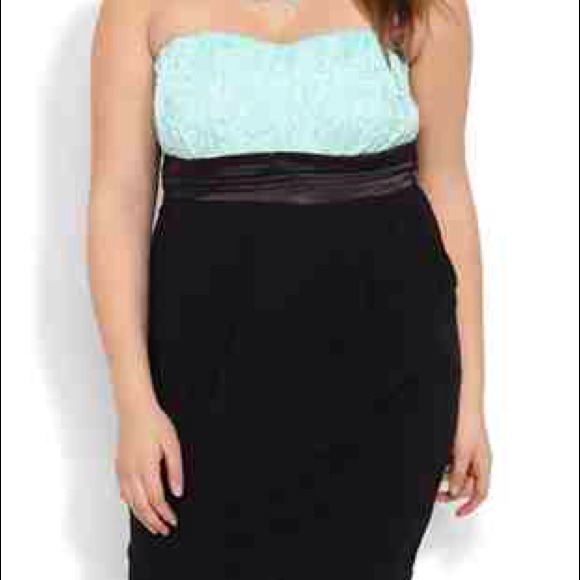 Mint laced formal dress