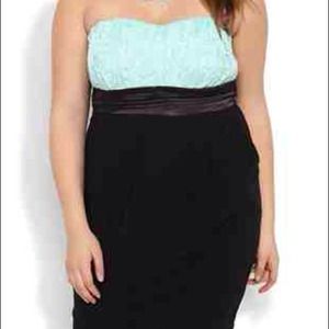 Mint laced formal dress