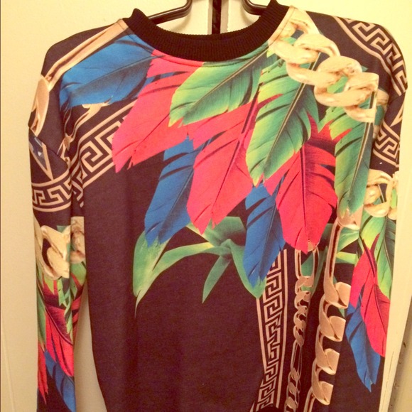 Boohoo. Com tropical sweat shirt