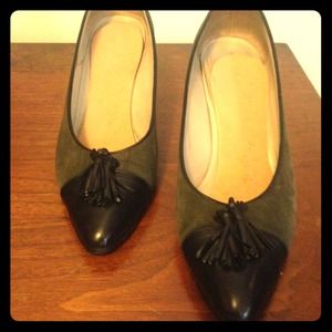 Chanel Dark Grey Suede Shoes - Size 9-9.5