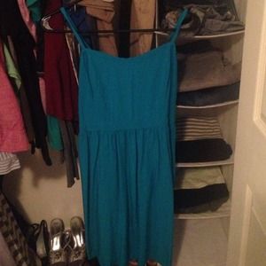 Cute aqua blue spaghetti strap sundress!