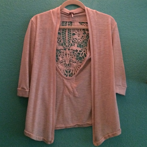 Designed Tan Cardigan