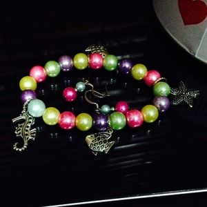 Sea themed bracelet and earrings