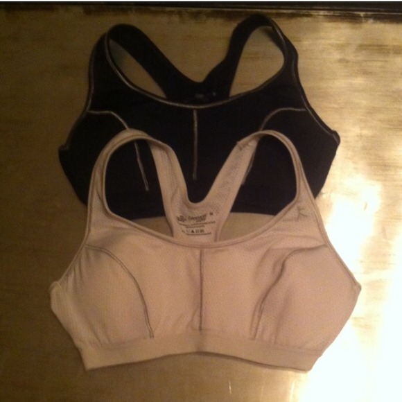 Black and White Padded Sports Bras