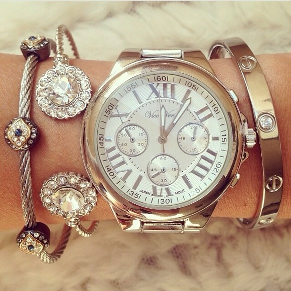 18kt/White Gold Titanium Steel Screw bracelet