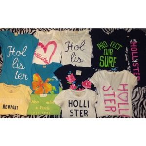 Bundle 11 Hollister Abercrombie shirts t-shirts