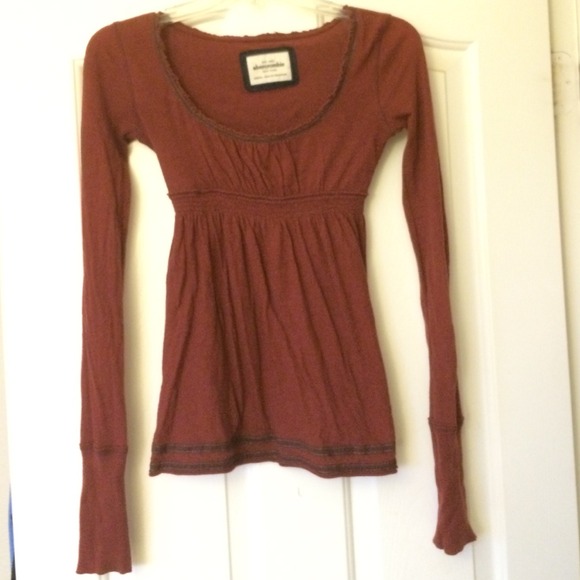 red long sleeve Abercrombie shirt