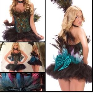 Trashy lingerie sexy peacock costume