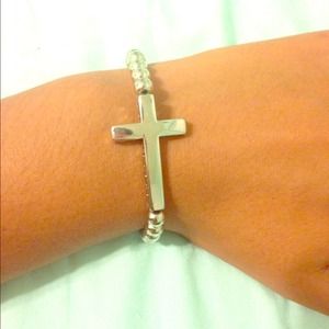 A cross silver bracket!!