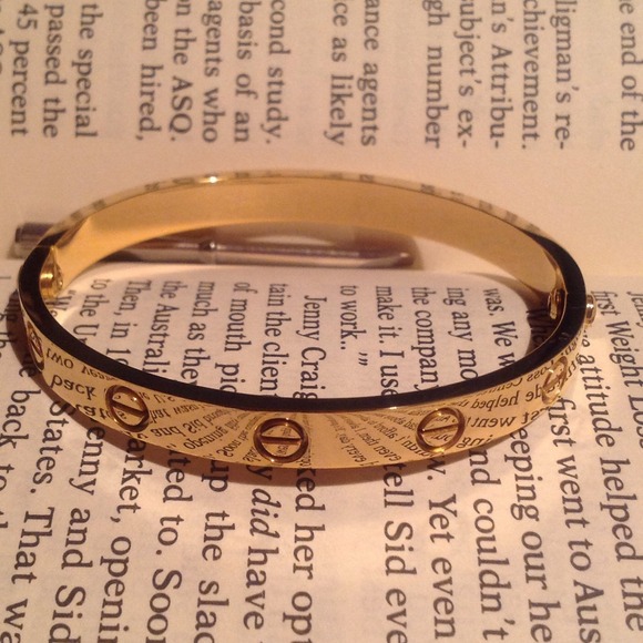 18kt/Gold Titanium Steel Screw Ring - Picture 2 of 2