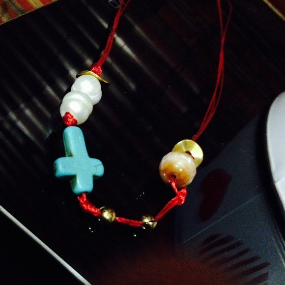 Handmade red necklace