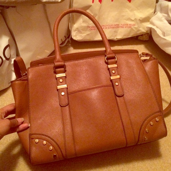 Brown studded Aldo satchel