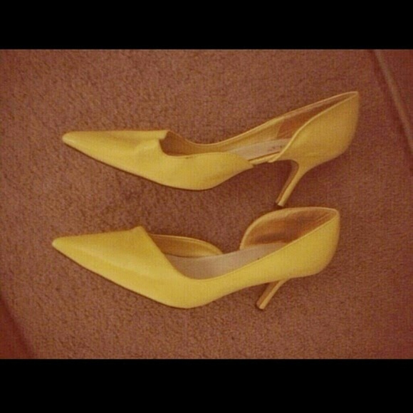 Mustard Yellow Mini Heels