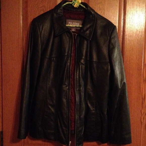 Black Leather Jacket with Removable Liner