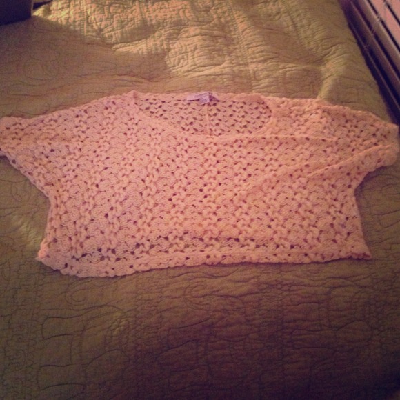 Yellow crochet crop top