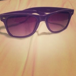 Purple Ray Ban style sunglasses