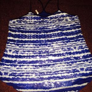 BUNDLED: Blue and White  Tank and Gray Tshirt