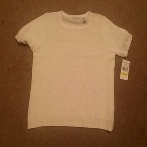 Alfred Dunner short sleeve white top