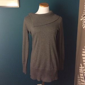 Asymmetrical Neck Sweater Tunic