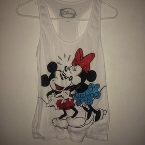 Minnie and Mickey pajama tank top