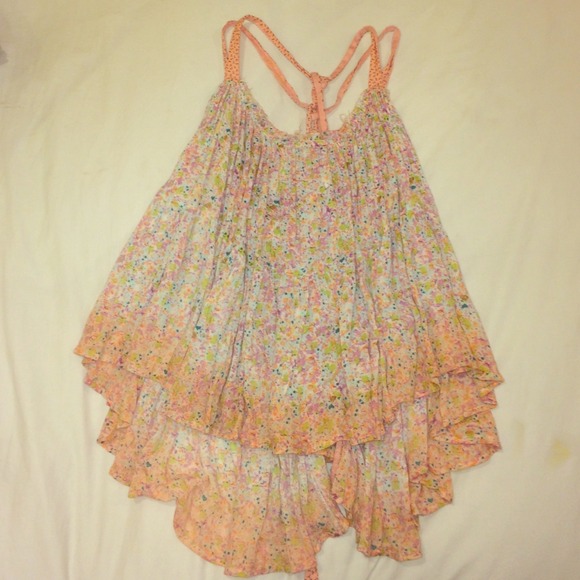 Free People Floral Flowy Top