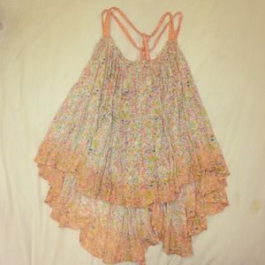 Free People Floral Flowy Top