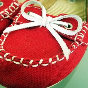 Shoes - Red Slip-Ons Shoes - Red Slip-Ons