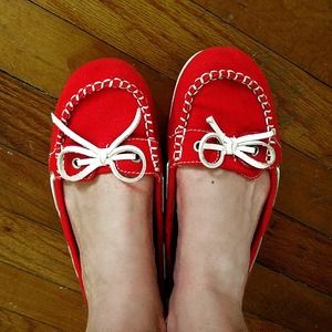 Shoes - Red Slip-Ons Shoes - Red Slip-Ons