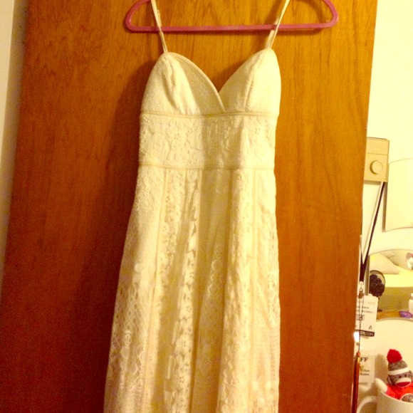 Floor length lace summer dress