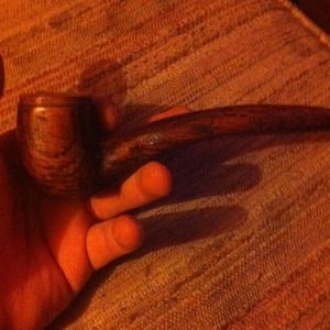 Hand carved wooden pipe on sale was 175