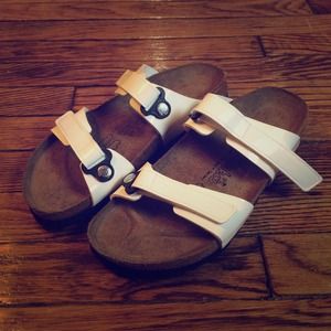 Birkenstock (Birkis) w/ white Velcro straps Sandal