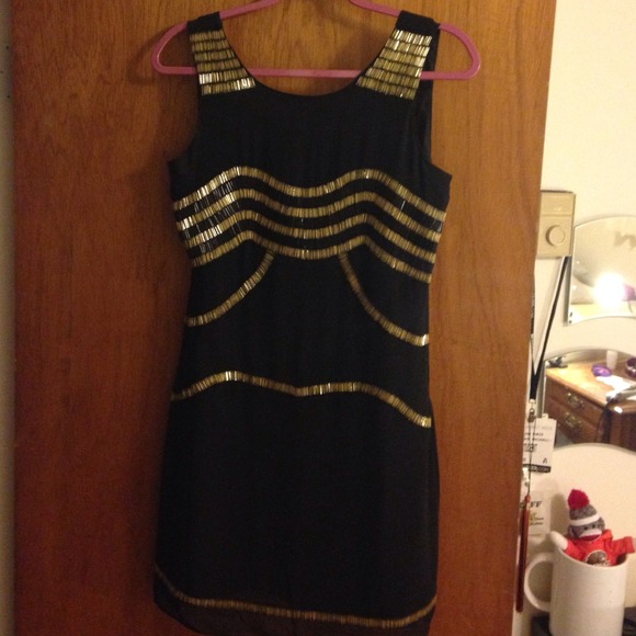 Beaded black dress