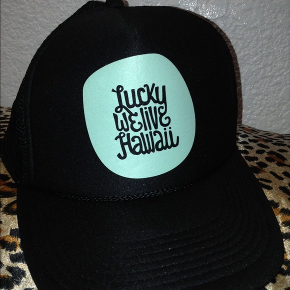 Lucky We Live Hawaii hat