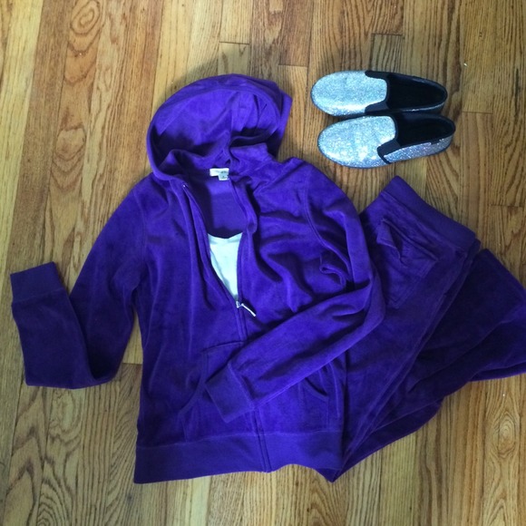 Purple Velour Sweatsuit