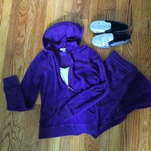 Purple Velour Sweatsuit
