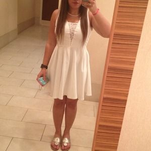 White Dress with Lace Details