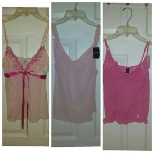 3 lingerie tops
