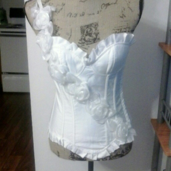 White floral corset.