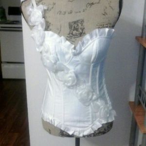 White floral corset.