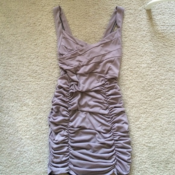 Mini dress in taupe