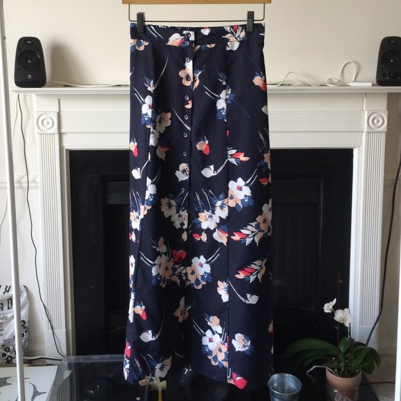 Forever 21 ankle/maxi floral skirt