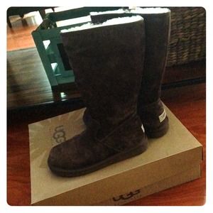 UGG Sunset II Brown Zip Boots