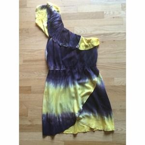 Tie-dye Ombré One-shoulder dress