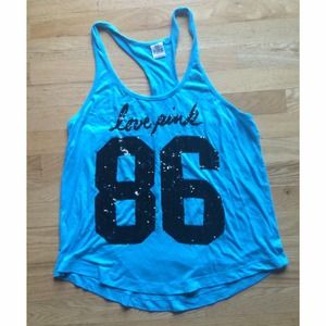 VS Pink Aquamarine Sequin Tank